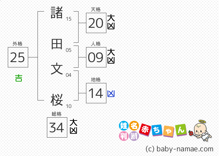 諸田 文桜 さんの診断結果