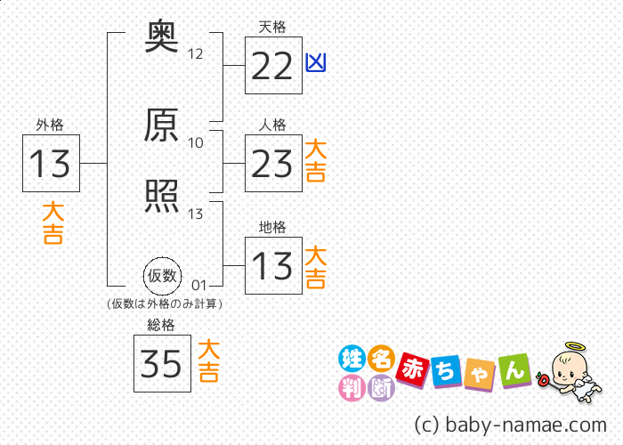 奥原 照 さんの診断結果