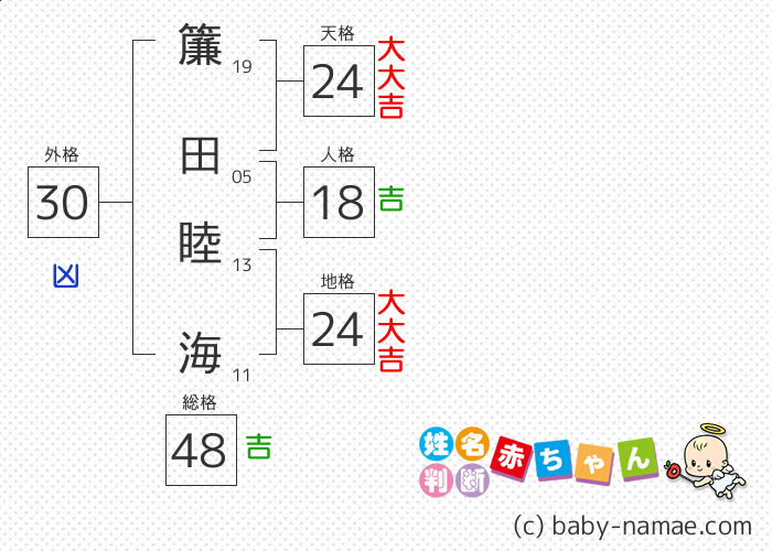 簾田 睦海 さんの診断結果